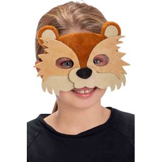 👉 Teddybeer bruin fluweel One-Size Color-Bruin Carnival Toys verkleedmasker junior 8004761012755