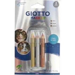 👉 Wax One Size Color-Bruin Giotto schminkpotloden Make-up 2 gram metallic 3 stuks 8000825030987