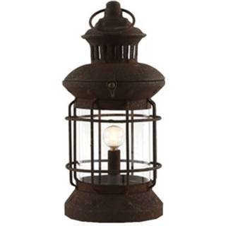 👉 Lantaarn roestbruin staal glas One Size Color-Bruin TOM Esli 14 x 28 cm staal/glas 8718317744723