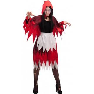 👉 Verkleedpak rood polyester One-Size Color-Rood vrouwen Carnival Toys Horrorkapje dames 8004761033736