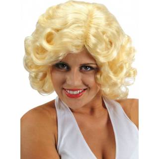 👉 Pruik synthetisch One Size Color-Geel vrouwen Carnival Toys Marilyn Monroe dames blond 8004761027452