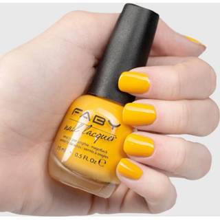 👉 Nagellak geel One Size Color-Geel mannen vrouwen Faby Manipura dames 15 ml vegan 8053676337743