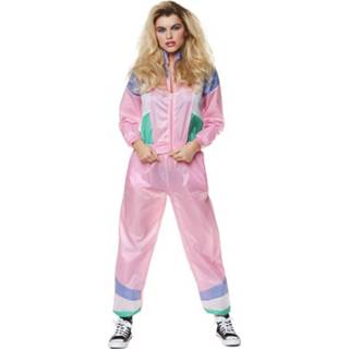 👉 Verkleedpak roze polyester XL Color-Roze vrouwen Partychimp 90's dames maat 6940251631599