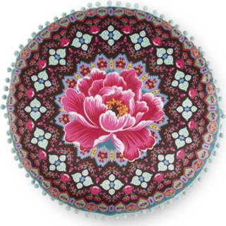 👉 Sierkussen paars polyester One Size Color-Paars Happiness rond 55 cm 8717285178646