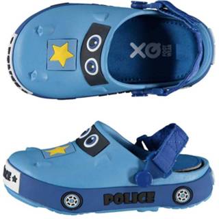 👉 Tuinklomp blauw rubber Color-Blauw XQ Footwear tuinklompen Politieauto junior maat 29-30 8720585047758