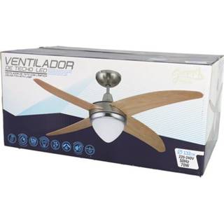 👉 Plafondventilator bruin zilver kunststof One Size Color-Zilver Gerimport 70 watt 132 x 48 cm zilver/bruin 8430540979054