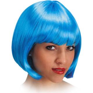 👉 Pruik blauw polyester One Size Color-Blauw vrouwen Carnival Toys Pin Up dames lichtblauw one-size 8004761025052