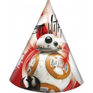 👉 Feesthoed rood wit karton One Size Color-Rood Procos feesthoedjes Star Wars junior Rood/wit 6 stuks 5201184891483