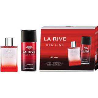 👉 Geursetje rood zwart One Size Color-Rood mannen La Rive geurset Red Line heren 240 ml rood/zwart 2-delig