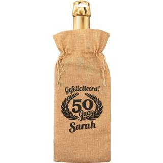 👉 Bruin jute One Size Color-Bruin Paper Dreams flescadeauverpakking Sarah 42 cm 8716764006135