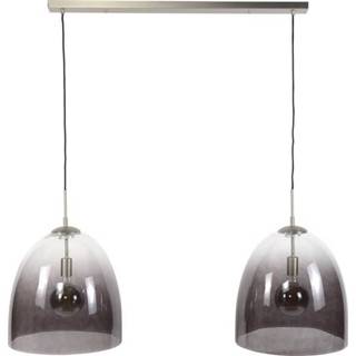 👉 Industriële hanglamp glas One Size Color-Grijs Michel 2-lichts 8720168887023