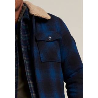 👉 Dstrezzed Winterjas Carpenter Wool Check Navy (101360 - 649)N