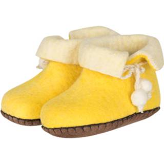 👉 Vilten kinderslof Boots Yellow Colour:Geel/ Ecru Size:28