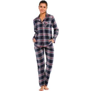 👉 Flanellen doorknoop pyjama 'cool trendy checks'