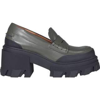 👉 Loafers vrouwen groen Chunky Heeled