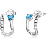 👉 Oorsteker blauwe zilver active vrouwen S925 Sterling Zirkoon Oorstekers Oorbellen