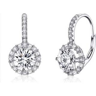 👉 Oorbel zilver active 925 sterling Zirkoon ronde oorbellen