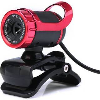 👉 Microfoon rood active HXSJ A859 480P Computernetwerk Cursuscamera Video USB-camera Ingebouwde geluidsabsorberende (rood)