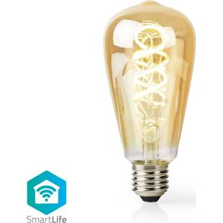 👉 Wit glas active Nedis WIFILRT10ST64 Smartlife Led Filamentlamp Wi-fi E27 360 Lm 4.9 W Warm To Cool White 1800 - 6500 K Android™ / Ios St64 5412810335374