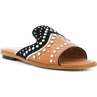 👉 Slippers leather vrouwen bruin sandals in