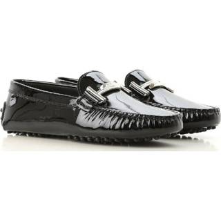 👉 Moccasins leather vrouwen zwart in patent with metal buckle