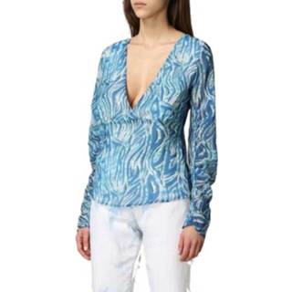 👉 Vrouwen blauw Blusa