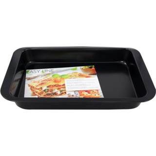 👉 Ovenschaal zwarte One Size zwart ovenschalen/bakvormen 36 x 24 cm - Ovenschotel schalen Bakvorm 8720276114516