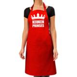 👉 Schort rood One Size vrouwen Keuken Prinses barbeque / keukenschort voor dames - bbq schorten 8720147196214