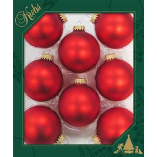 👉 Kerstbal vuurrood 24x Stuks Glazen Kerstballen 7 Cm - 8720576322758