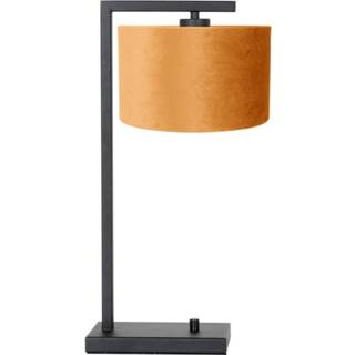 👉 Bureaulamp zwart goud active Steinhauer Stanger met velvet 7123ZW 8712746152104
