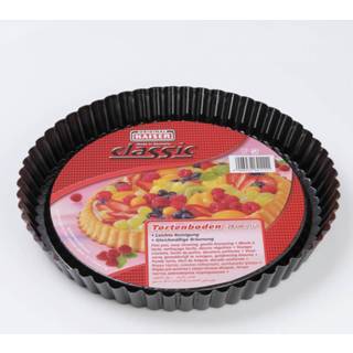 👉 Taart zwart One Size Ronde taart/quiche bakvorm 28 cm -Keukenbenodigdheden - Bakbenodigdheden Taarten/taartbodems/quiches bakken 8720276817219