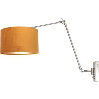 👉 Muurlamp goud active Steinhauer Verstelbare Prestige Chic met velvet 8111ST 8712746145816