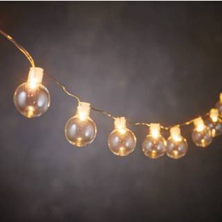 👉 Lichtsnoer witte One Size wit met 20 helder lampjes op batterijen 4 meter - Vaasverlichting/kerstverlichting lichtsnoeren 8718861683752