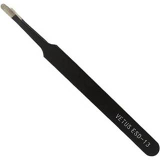 👉 Tweezer zwart One Size GeenKleur Dermarolling Black Vetus - Wimperpincet ESD #13 8719925799198