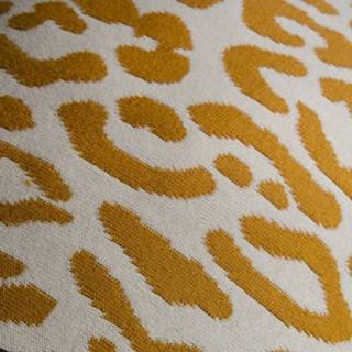 👉 Mosterd katoen One Size Color-Geel Home Delight Kussen Leopard gebreid - Default Title 8719831098019