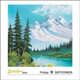 👉 Kalender One Size meerkleurig Kunst 2022 Bob Ross kunstenaar 13 cm - Dagkalenders Bureau kalenders 9780789340016