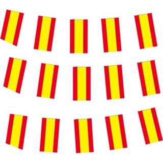 👉 Vlaggenlijn papieren 3x Spanje landen decoratie