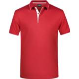 👉 Poloshirt rood wit rode XXXL mannen Grote maten polo shirt Golf Pro premium rood/wit voor heren - plus size herenkleding Werk/zakelijke t-shirt 8720147286311