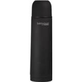 👉 Isoleerkan zwart rubber RVS One Size Thermofles / 0.5 L - thermosflessen isoleerflessen 8720147838381