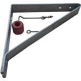 👉 Deuropvangbeugel staal 1x Deuropvangbeugels / deurvastzetter haaks verzinkt met deurbuffer en windhaak