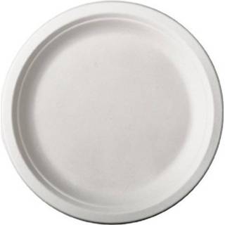 👉 Dinerbord witte One Size wit 60x suikerriet dinerbordjes 26 cm biologisch afbreekbaar - Ronde wegwerp bordjes Pure tableware Duurzame materialen Milieuvriendelijke wegwerpservies borden Ecologisch verantwoord 8720276167093