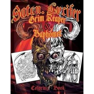 👉 Lucifer zwart engels Satan Grim Reaper & Baphomet Coloring Book: Featuring: Black Goat, Cthulhu, the reaper, Krampus and More! 35 Single-sided pages. Cont 9781674948331