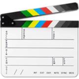 👉 Bord acryl active 30 x 25cm Engels Kleurrijke clapperboard TV Film clapper