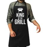 👉 Grill zwart One Size mannen King of the cadeau bbq / keuken schort voor heren - kado barbecue verjaardag/Vaderdag 8720276142489