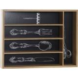 👉 Bestek bamboe houten One Size beige bak/lade 35.5 x 25.5 5 cm - bestekbakken/lades 8424001811977