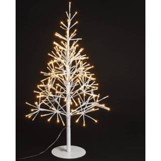 👉 Kerstboom witte One Size wit Verlichte boompjes / lichtbomen 88 x 50 cm - met licht kerstdecoratie en kerstversiering 8720147704754