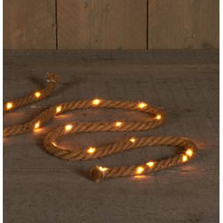 Kerstverlichting wit touw Cbd Jute Met Koperdraad - 1.5 m Warm 20 led 8713619397516