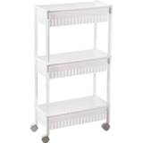 👉 Mand wit mannen Opberg Trolley/roltafel/organizer Met 3 Manden 47 X 16,5 80 Cm - Trolley 8720195798866