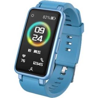 Smartwatch blauw active C2plus 0,96 inch kleurenscherm smartwatch, IP67 waterdicht, ondersteuning voor hartslagbewaking / bloeddrukbewaking slaapbewaking sedentaire herinnering (blauw)