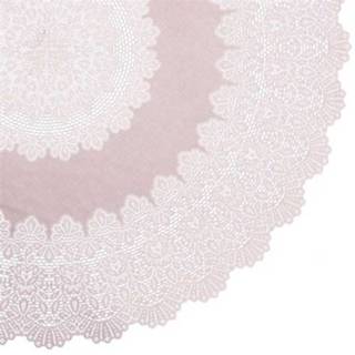 👉 Tafelkleed roze One Size oudroze Binnen/buiten tafelkleed/tafellaken oud 152 cm rond - Ronde kanten tafelkleden Amira Tuintafelkleed tafeldecoratie 8720147228137